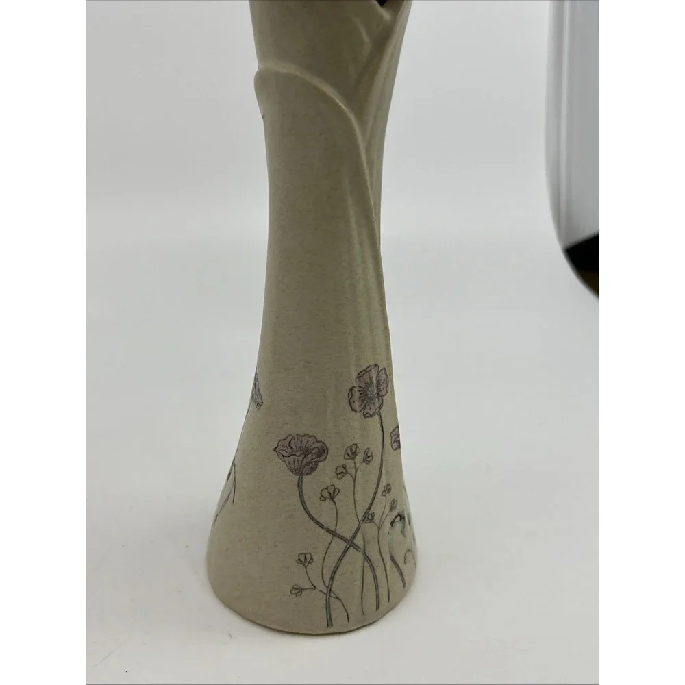 Vtg Bud Vase Counterpoint San Francisco With Wire‎ Fabric Flowers Japan 6